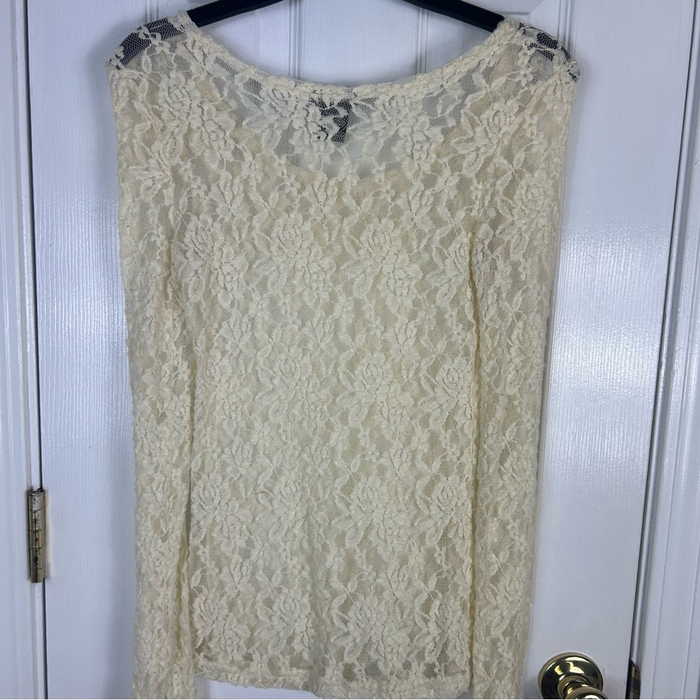 Rue 21 Lace Long Sleeve Blouse - Picture 5 of 5